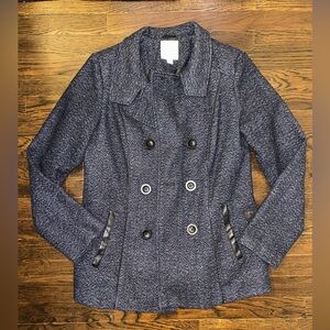 Women’s Croft and Barrow Dark Blue Botton Up Jacket, Small